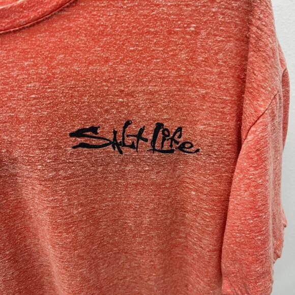 Salt Life Men’s XL Dolphin Sailfish Tuna Graphic T-shirt ~ Orange - Picture 3 of 5
